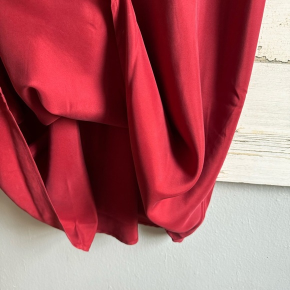 NWT Madewell The Layton Midi Slip Dress in Silk Minimalist Lightweight Red NO106 - Picture 8 of 14